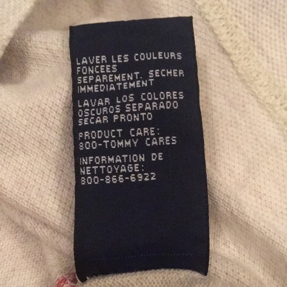 Vintage Cream and Red Striped Tommy Hilfiger Polo - Picture 8 of 8